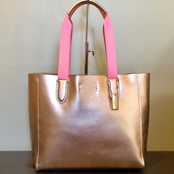 Coach derby tote rose gold Clearance